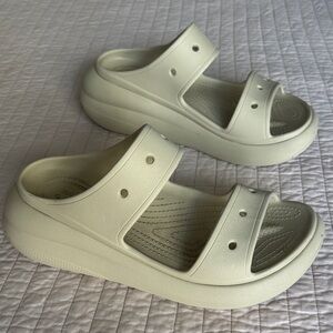 Crocs Crush Slide Sandals Natural W12
